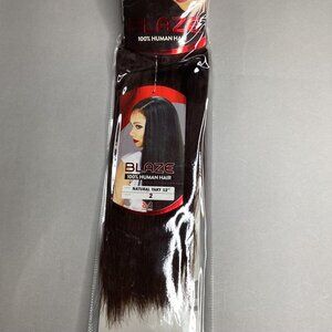Blaze Yaki #2 Darkest Brown 12” Straight 100% Human Hair Bobbi Boss Extensions